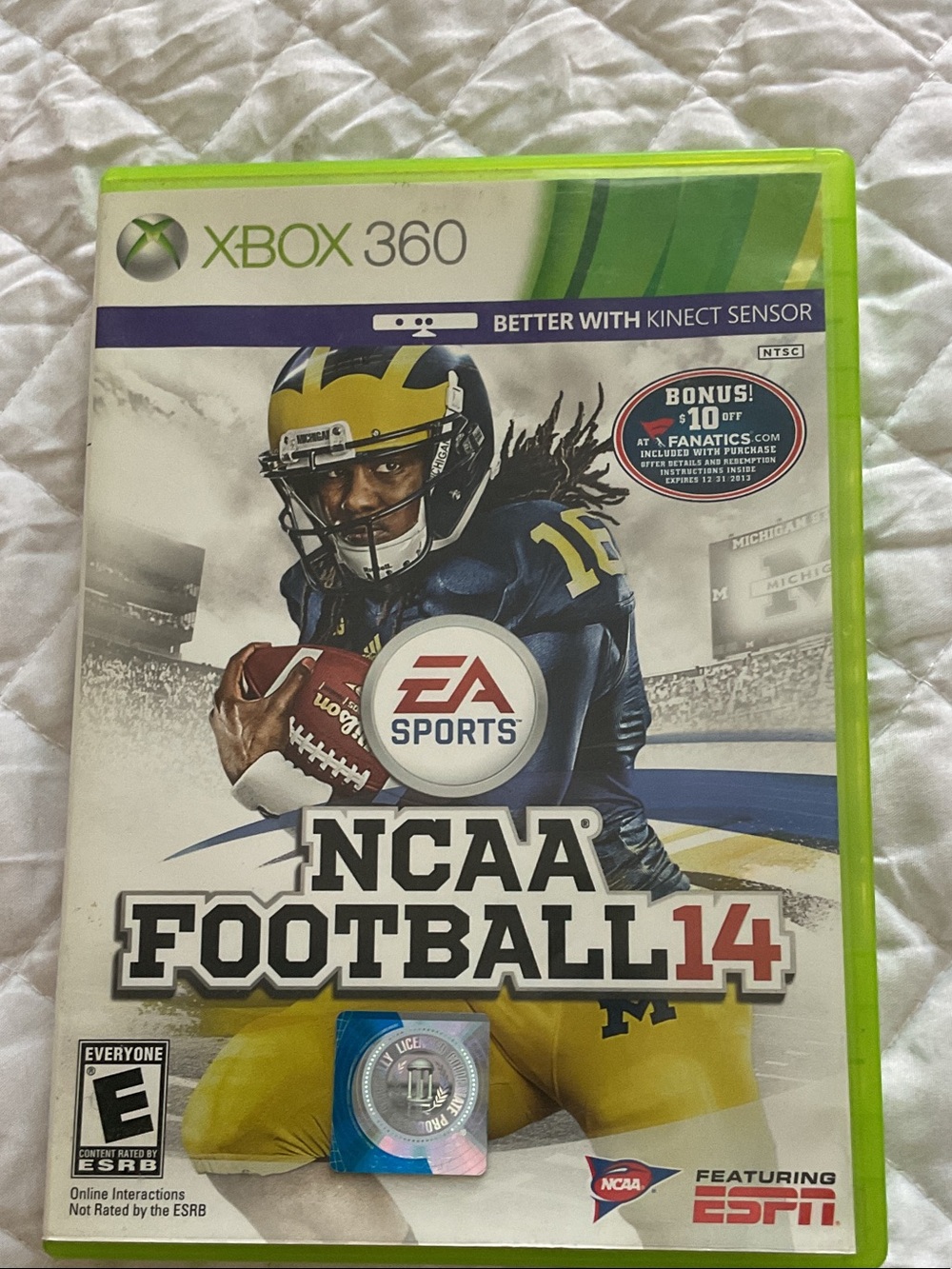 NCAA Football 14 Xbox 360 Game - Blue/Yellow